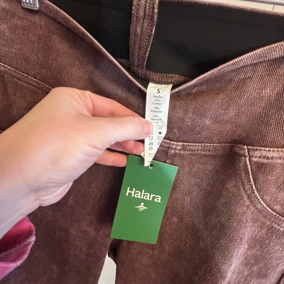 Halara Flex Size Small NWT High Waisted Acid Washed Denim - Skinny Jean Leggings - Picture 3 of 4